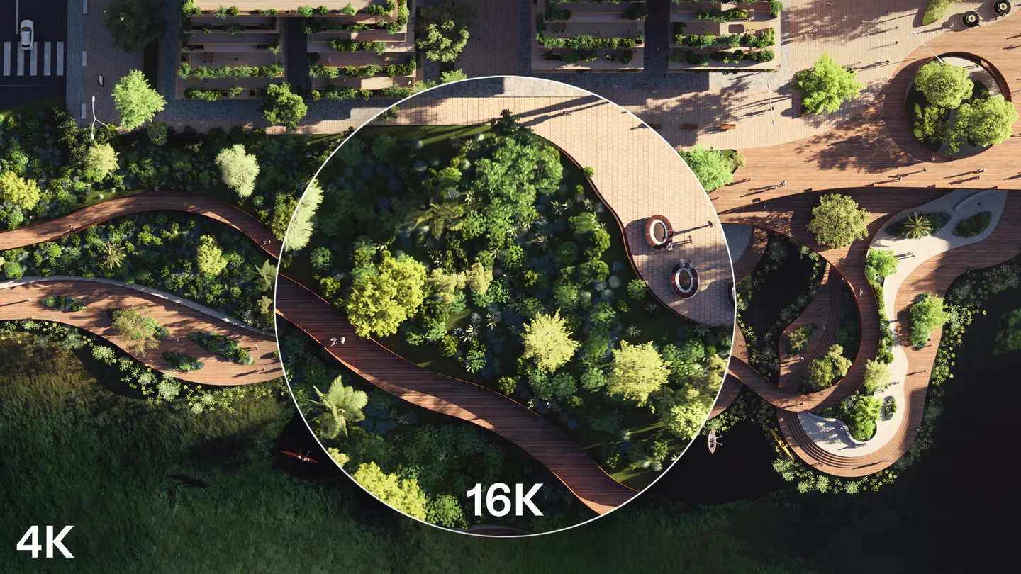 4k Auflösung vergleich zu 16k Lumion Pro 2026