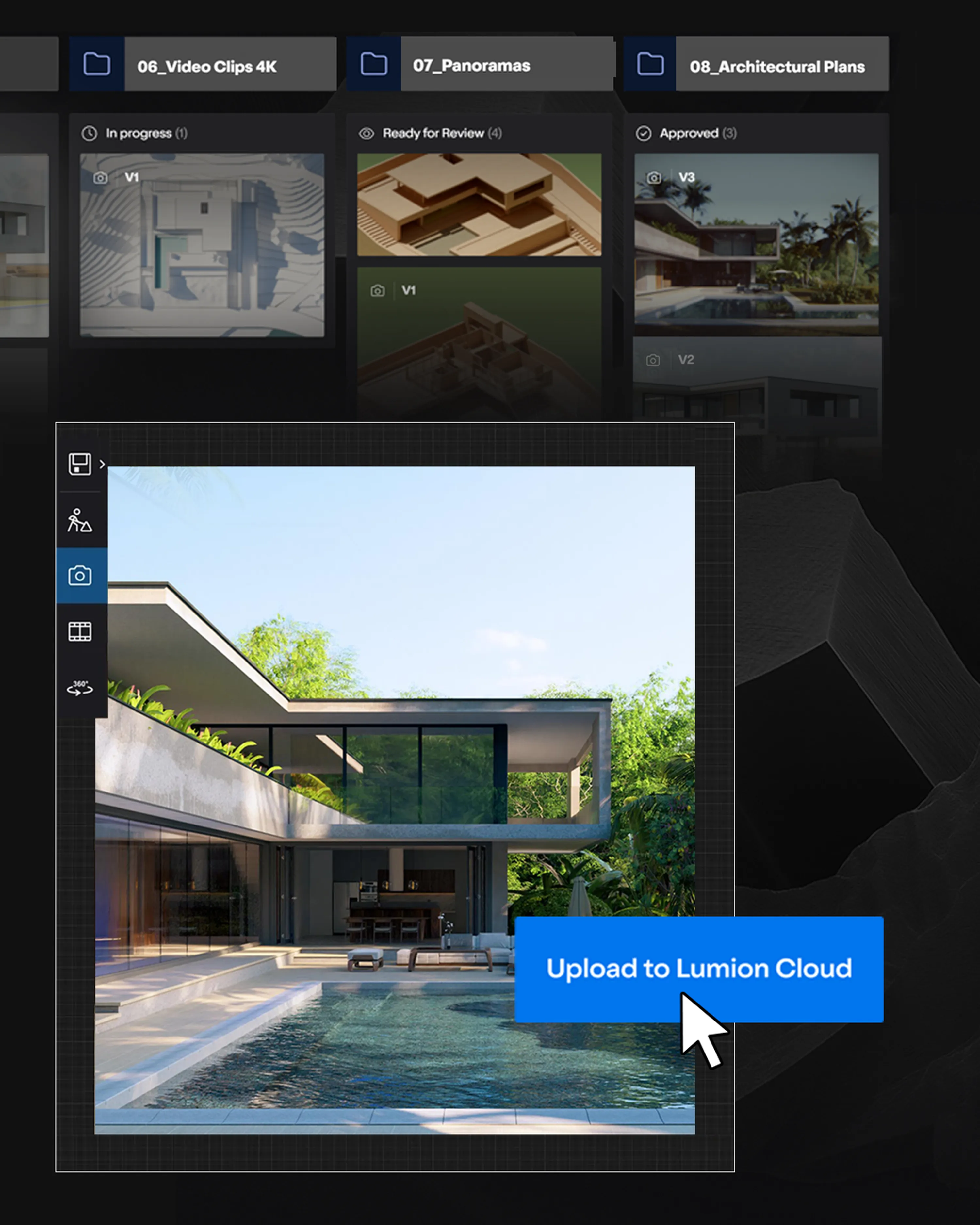 Schaltfläche zum Hochladen von Dateien in die Cloud