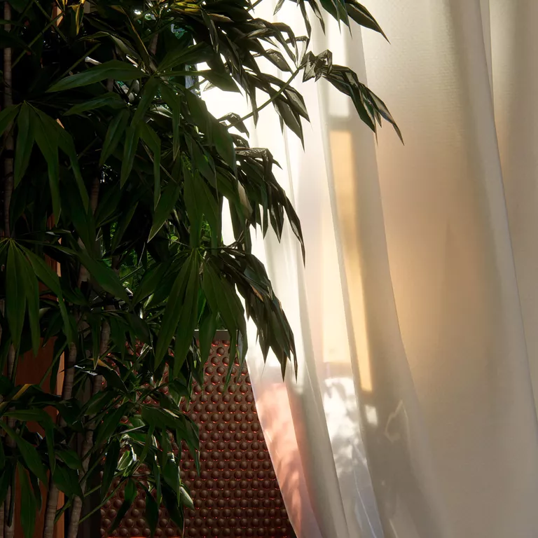 Vorhang Schatten von Nahem