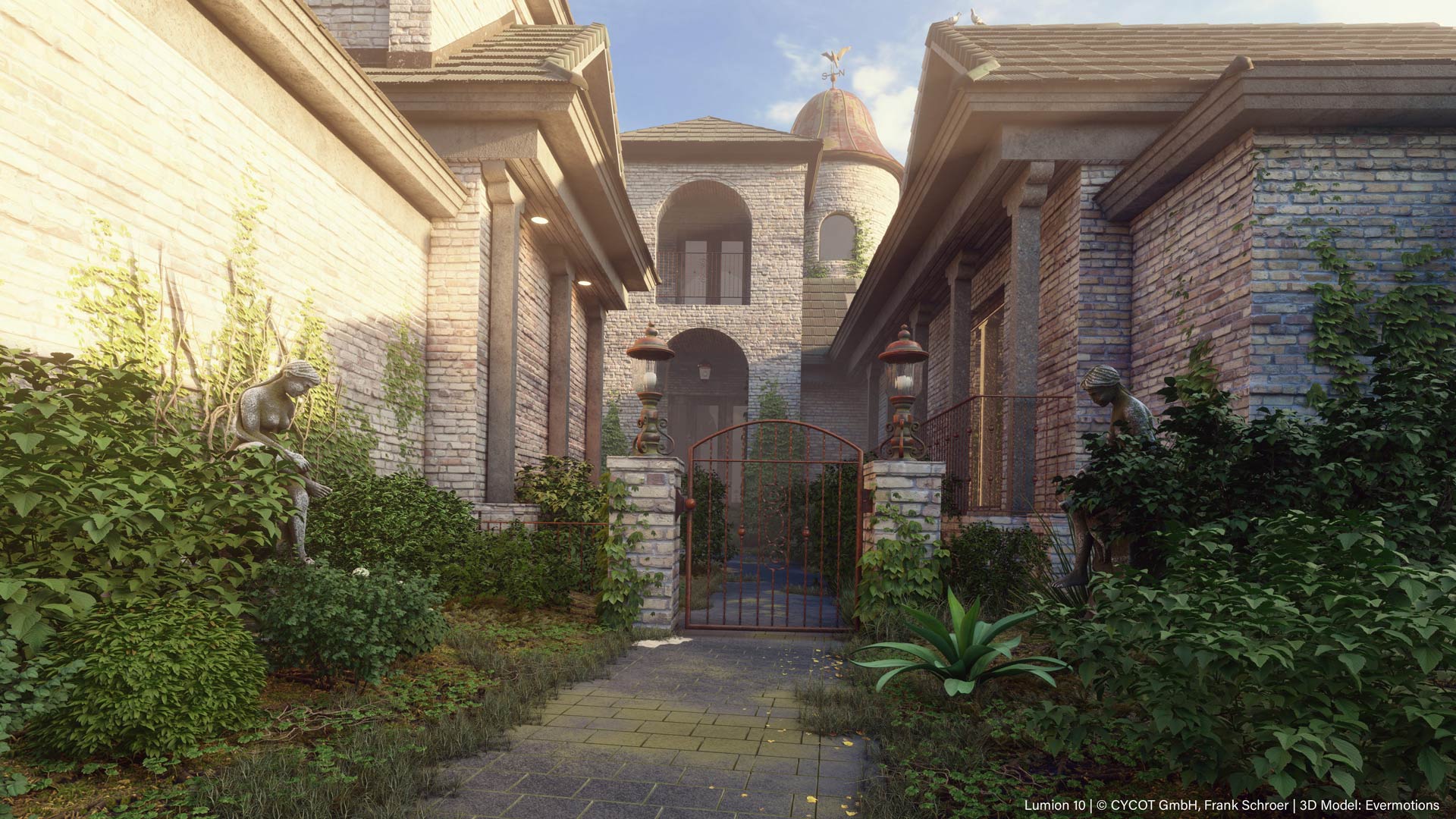 Klostereingang gerendert in Lumion 10 © CYCOT GmbH Klostereingang gerendert in Lumion 10 © CYCOT GmbH