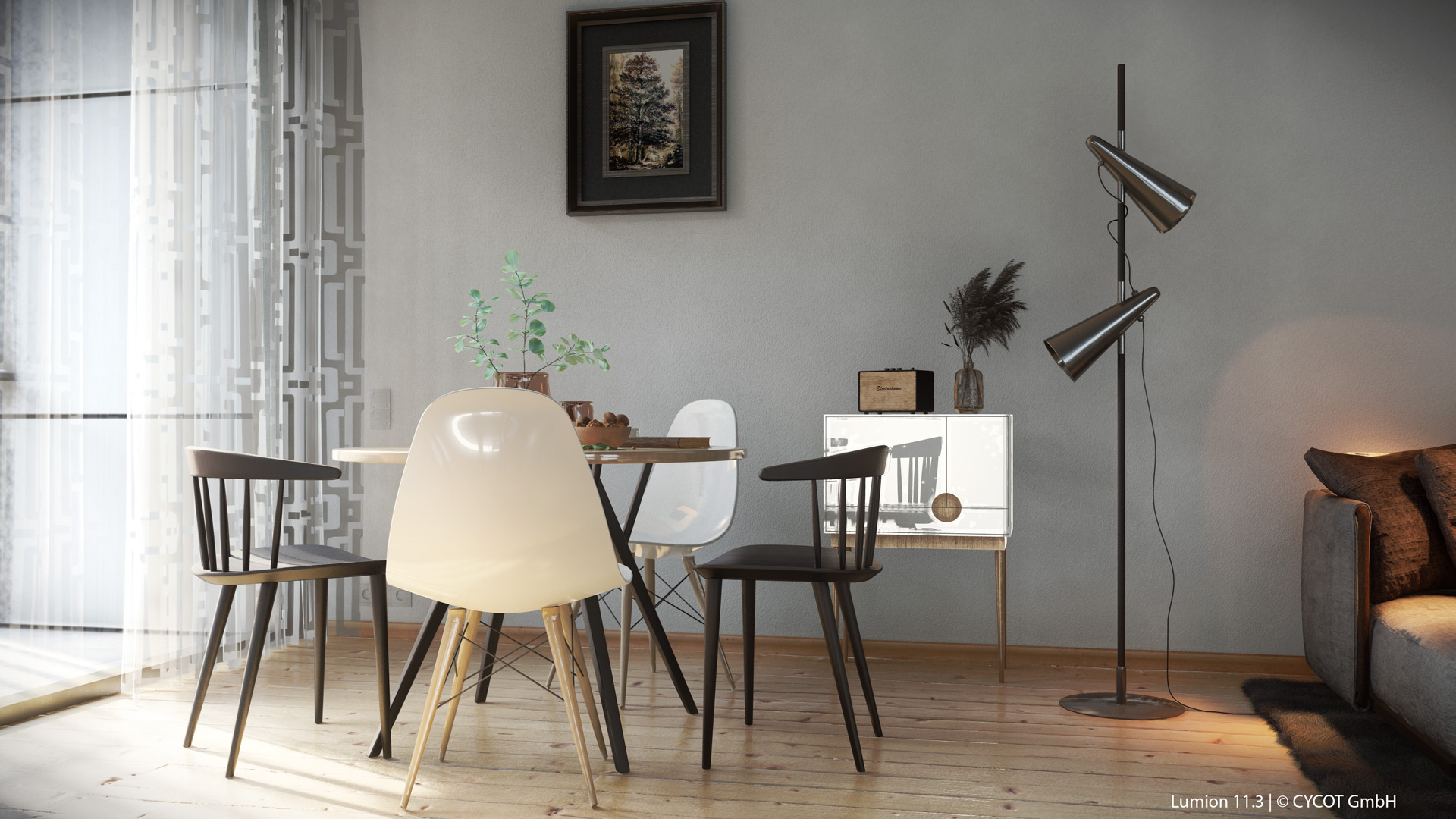 Esszimmer, gerendert in Lumion 11.3 © CYCOT GmbH Esszimmer, gerendert in Lumion 11.3 © CYCOT GmbH