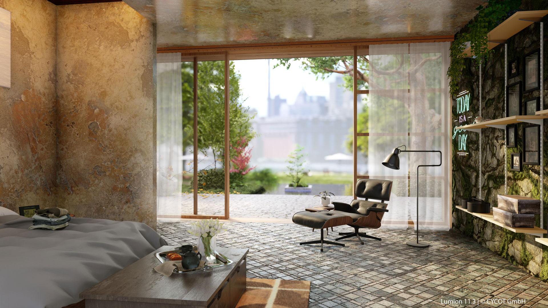 Ferienhaus am Ufer, gerendert in Lumion 11.3 © CYCOT GmbH Ferienhaus am Ufer, gerendert in Lumion 11.3 © CYCOT GmbH