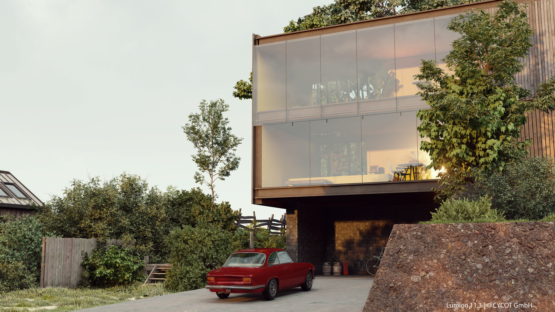 Privathaus, gerendert in Lumion 11.3 © CYCOT GmbH Privathaus, gerendert in Lumion 11.3 © CYCOT GmbH