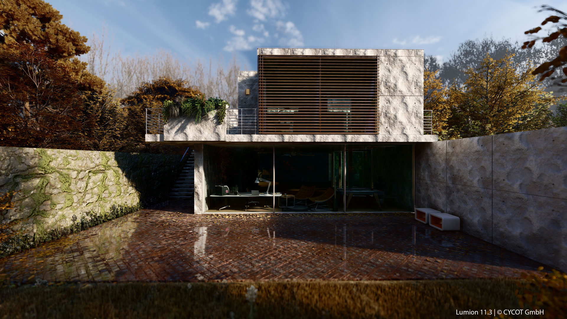 Villa Cabrera, gerendert in Lumion 11.3 © CYCOT GmbH