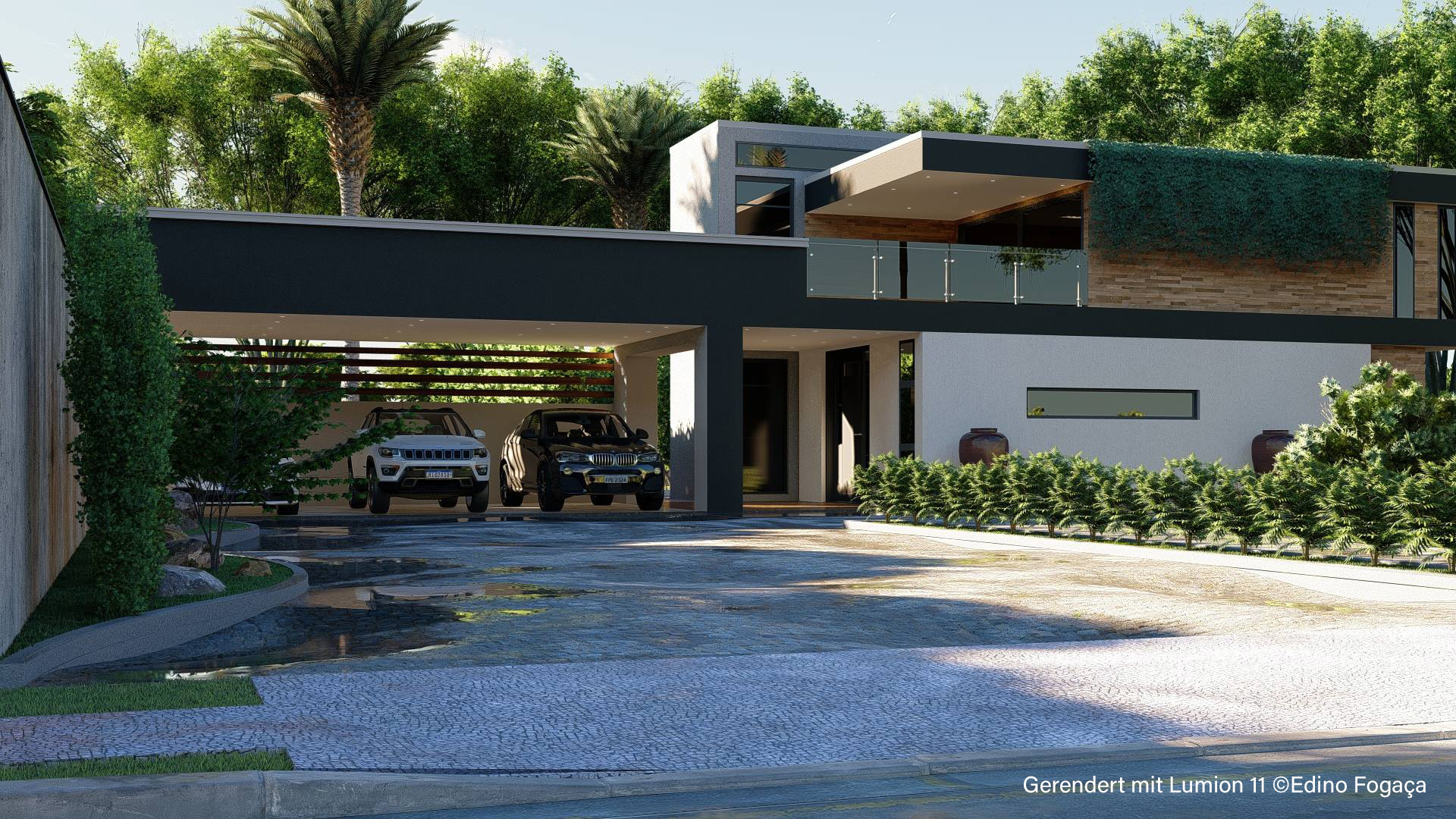 Wohnhaus 2, gerendert in Lumion 11.5 © Edino Fogaça Wohnhaus 2, gerendert in Lumion 11.5 © Edino Fogaça