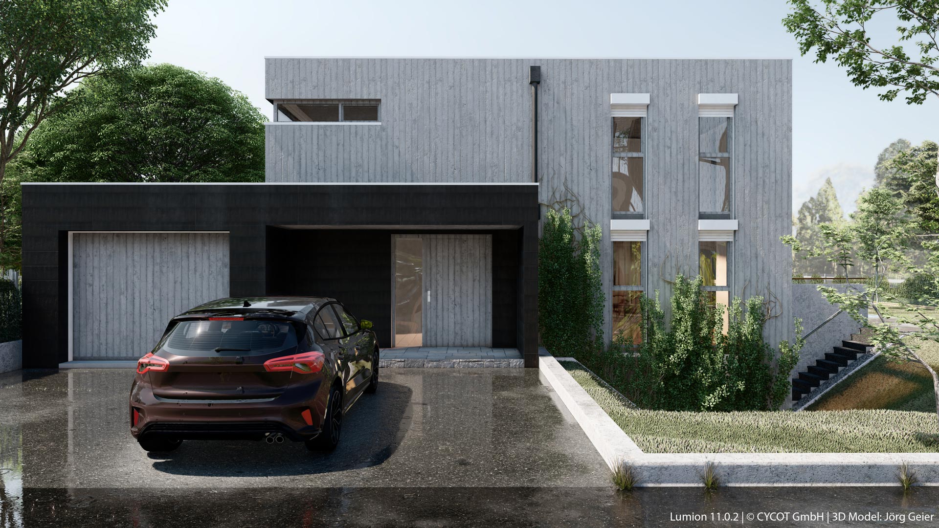 Villa, gerendert in Lumion 11 © CYCOT GmbH Villa, gerendert in Lumion 11 © CYCOT GmbH
