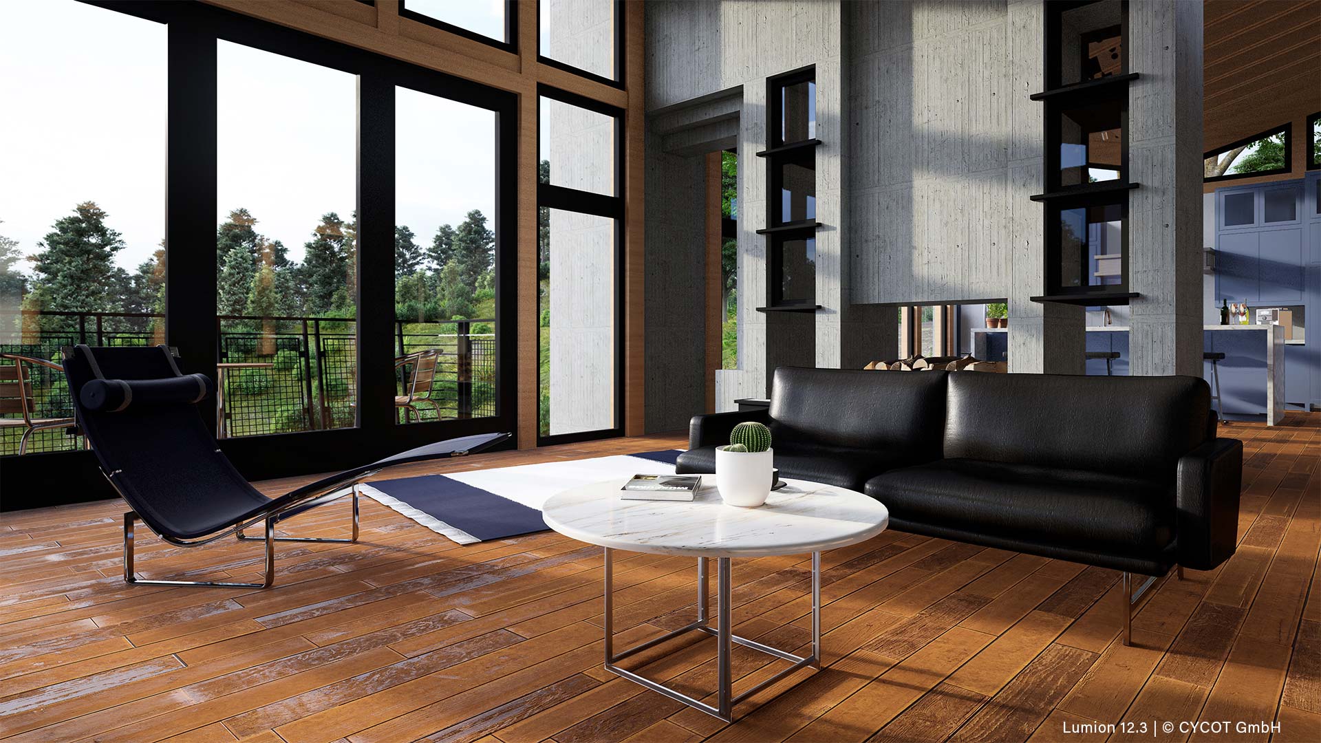 House Butterfly - ein Morgen im Wohnzimmer, gerendert in Lumion 12.3 © CYCOT GmbH House Butterfly - ein Morgen im Wohnzimmer, gerendert in Lumion 12.3 © CYCOT GmbH