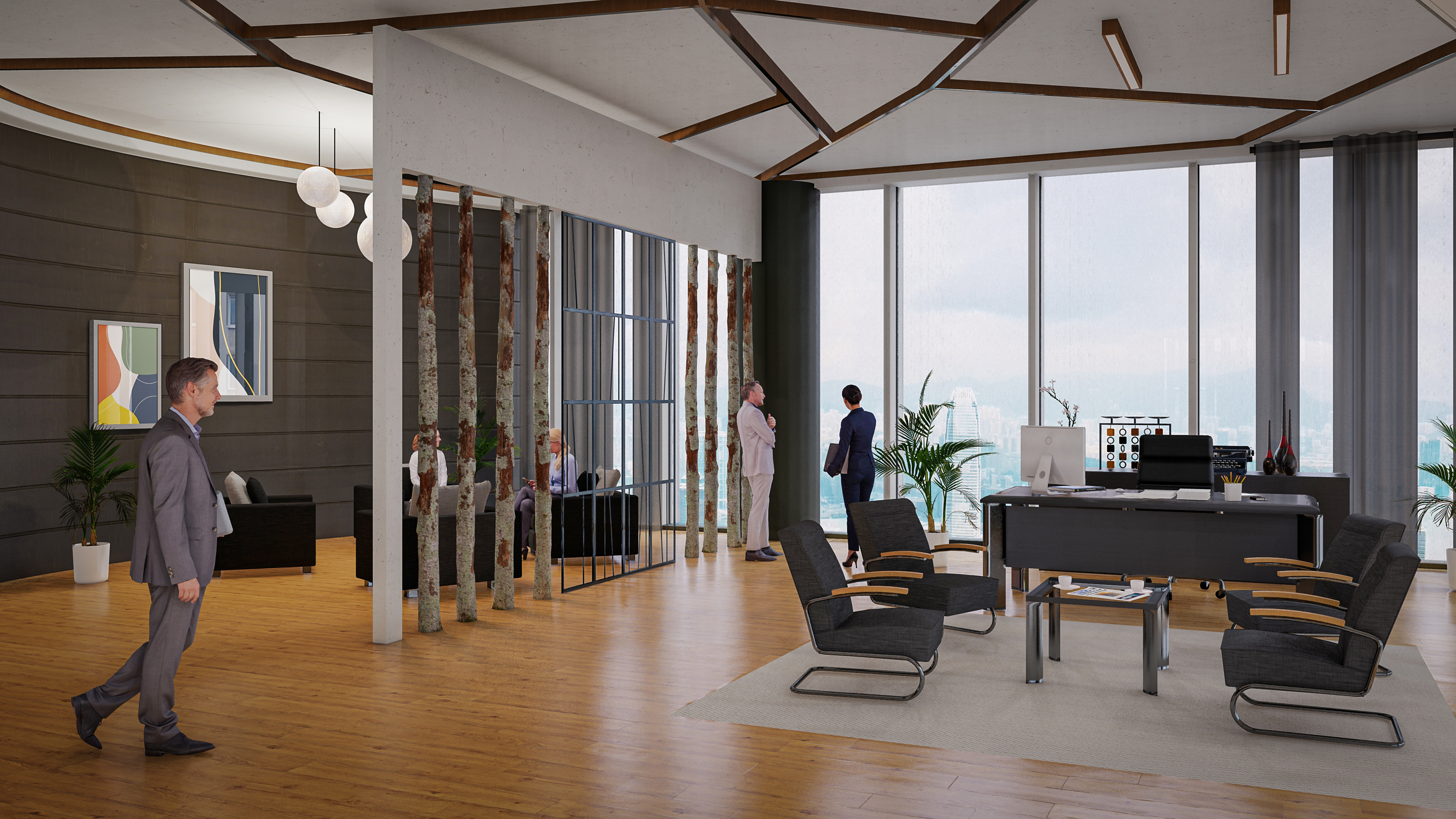 Büro Hongkong, gerendert in Lumion 12.5 © CYCOT Büro Hongkong, gerendert in Lumion 12.5 © CYCOT