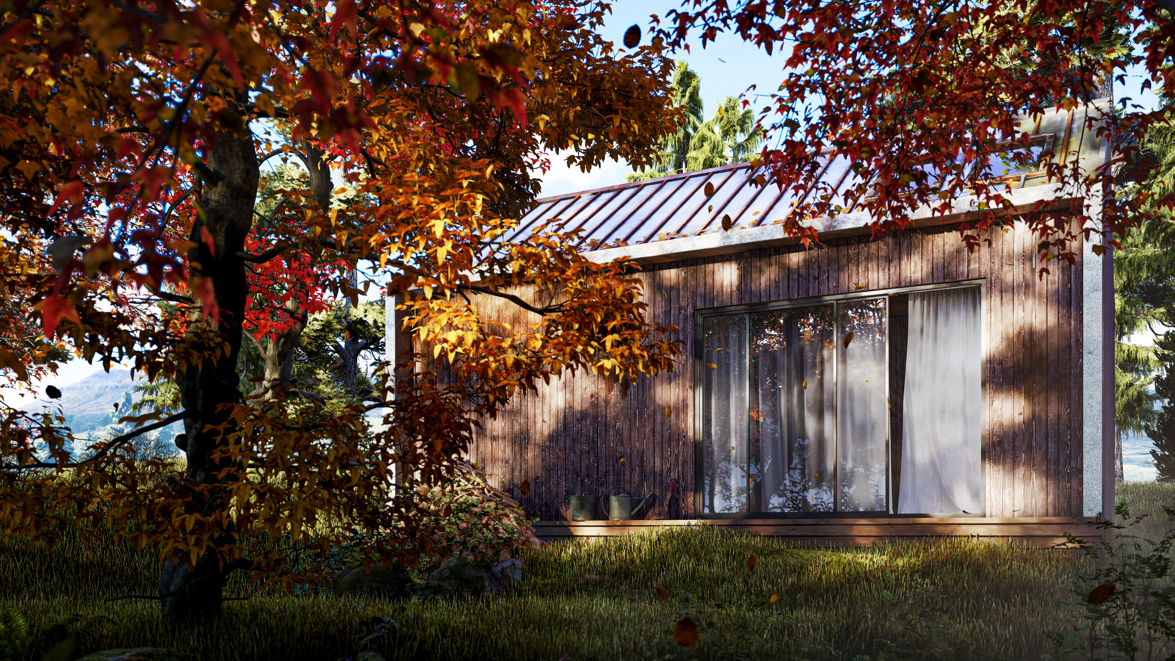 Haus im Wald, gerendert in Lumion 12.5 © CYCOT Haus im Wald, gerendert in Lumion 12.5 © CYCOT