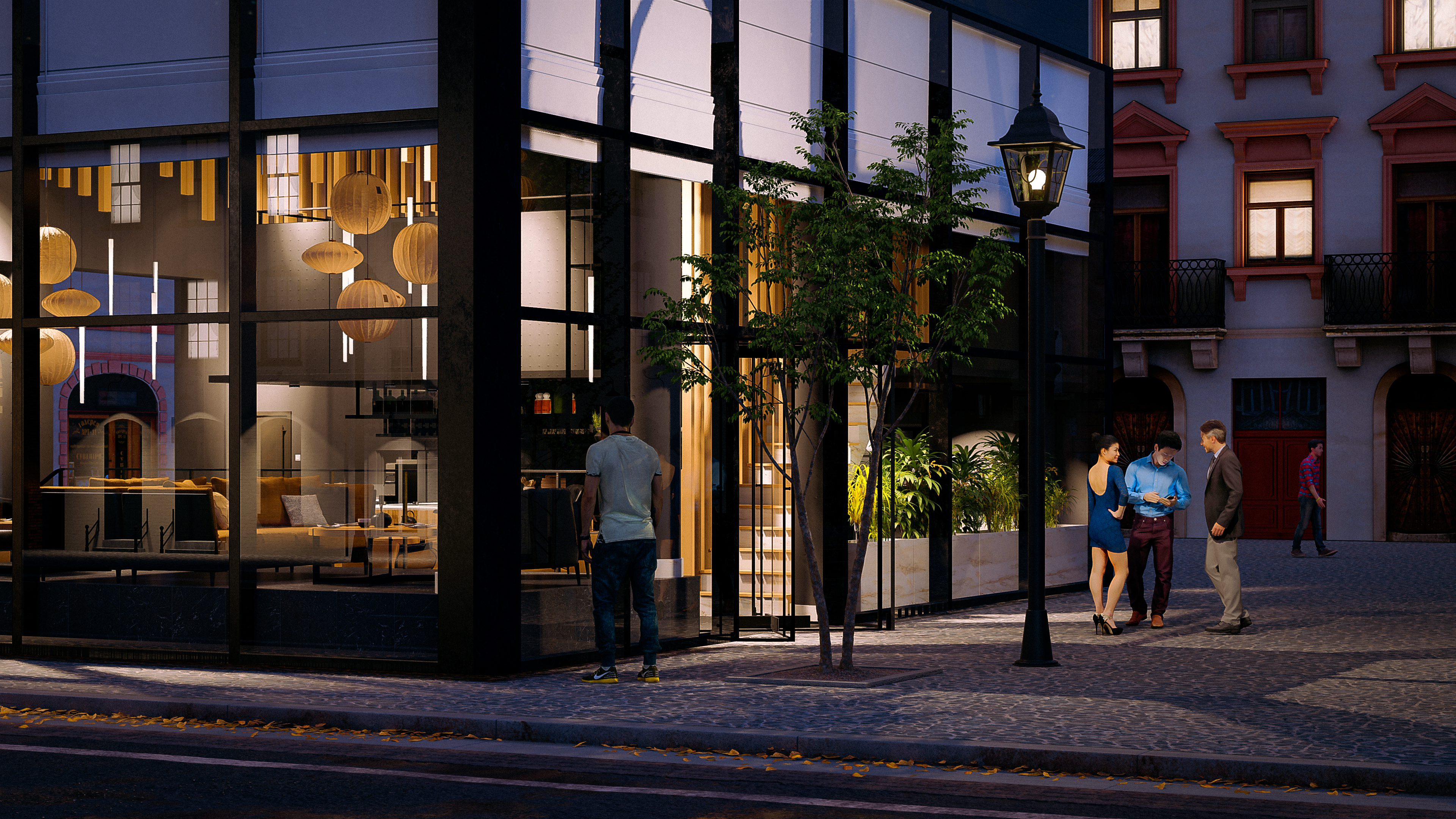 Außerhalb einer modernen Bar, gerendert in Lumion 12.5 © CYCOT Außerhalb einer modernen Bar, gerendert in Lumion 12.5 © CYCOT