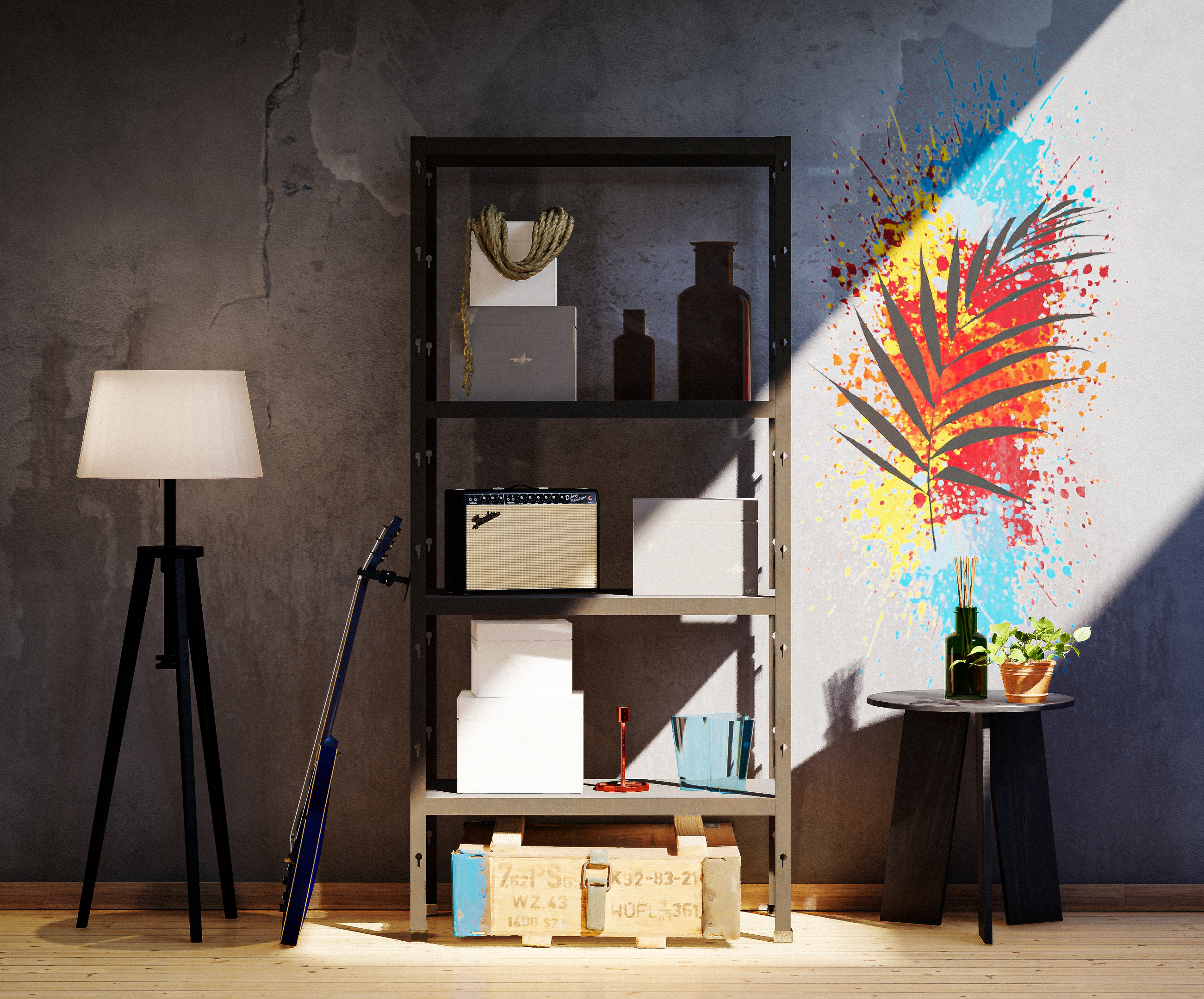Volles Regal, gerendert in Lumion 12.5 © CYCOT Volles Regal, gerendert in Lumion 12.5 © CYCOT