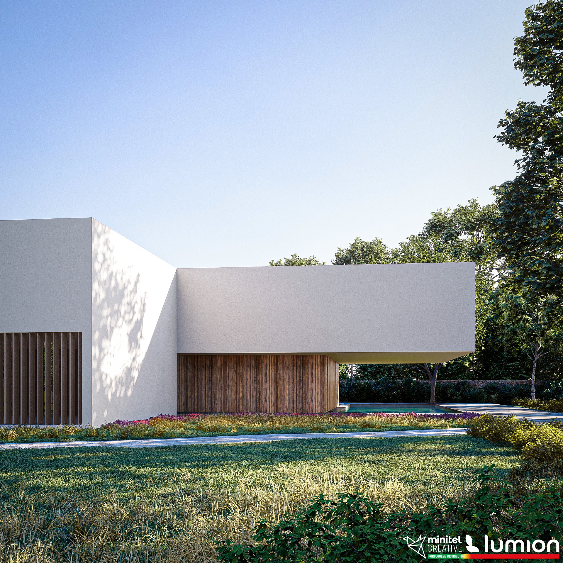 Haus (Inspiration von Gallardo Llopis Arquitectos), gerendert in Lumion 2023 © Carlos Vieira