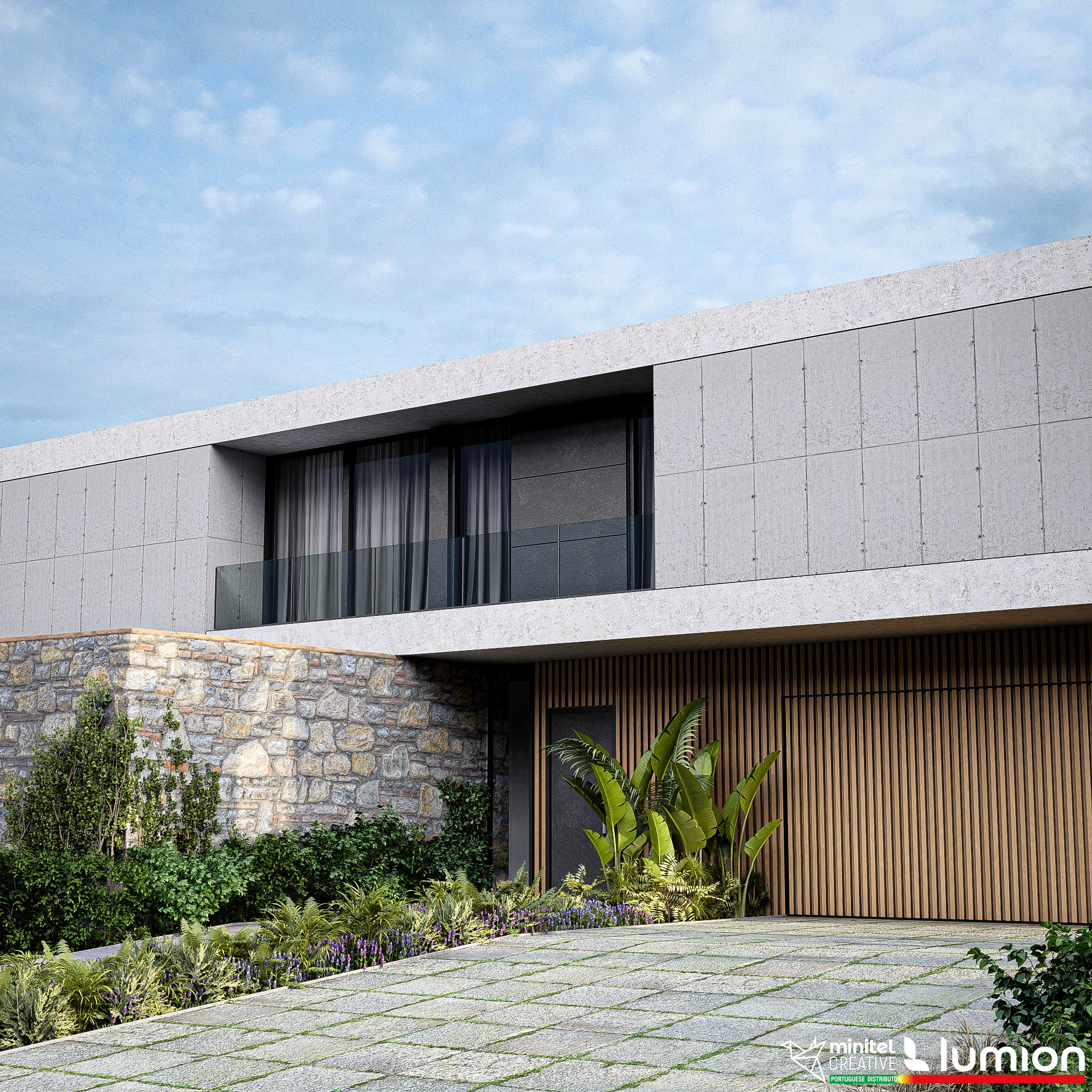 Einzelhaus, gerendert in Lumion 2023 © Carlos Vieira Einzelhaus, gerendert in Lumion 2023 © Carlos Vieira