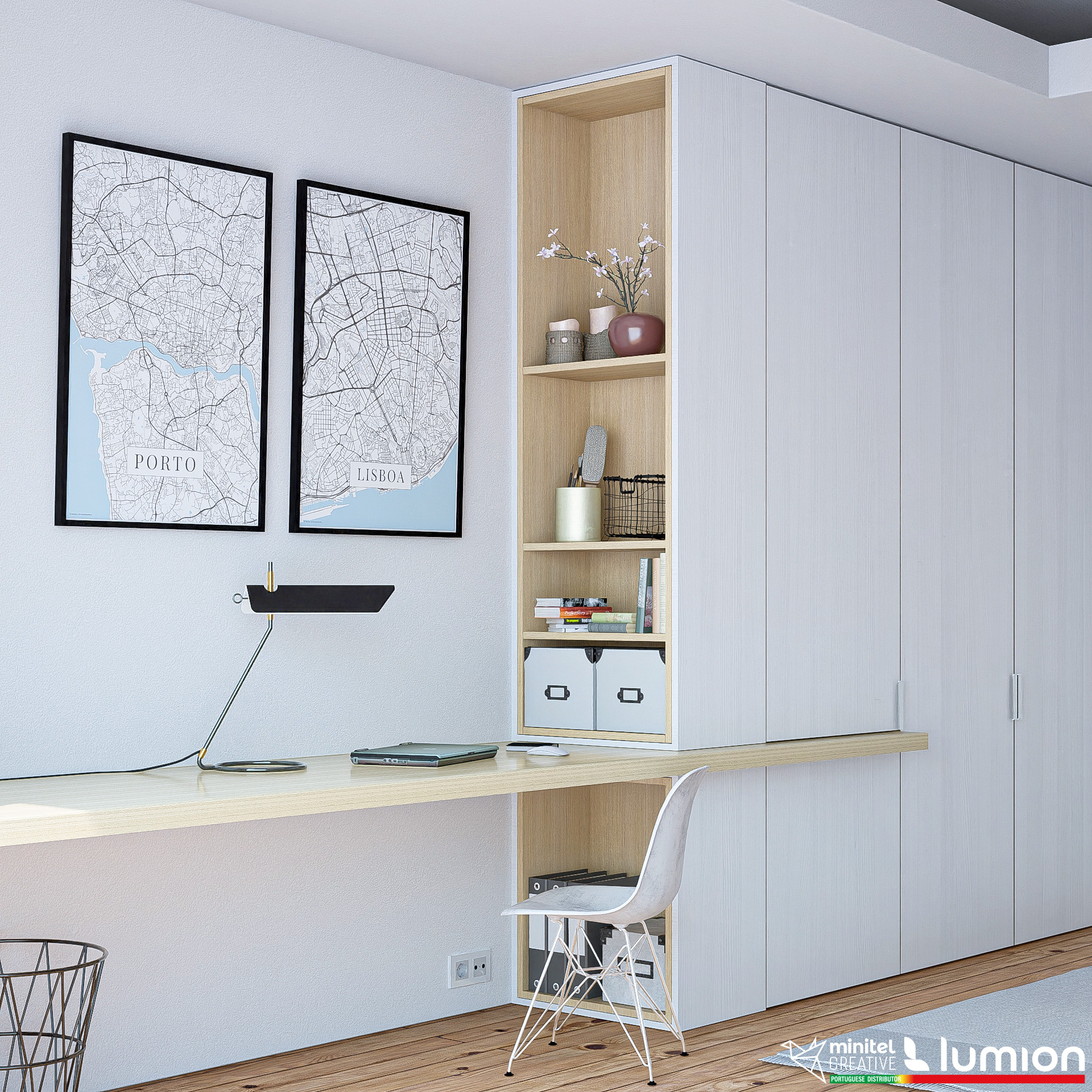 Arbeitsraum, gerendert in Lumion 2023 © Carlos Vieira Arbeitsraum, gerendert in Lumion 2023 © Carlos Vieira