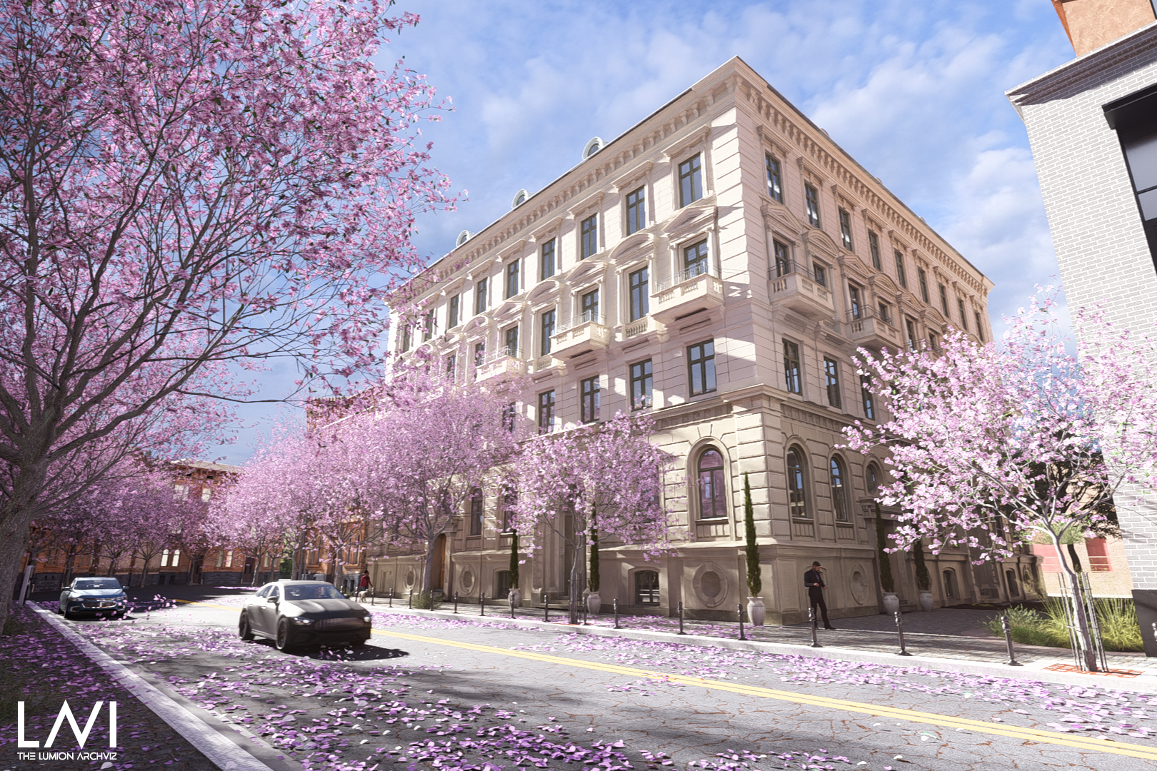Frühlingszeit in der Stadt, gerendert in Lumion 2023 © Giacomo Barraco Frühlingszeit in der Stadt, gerendert in Lumion 2023 © Giacomo Barraco