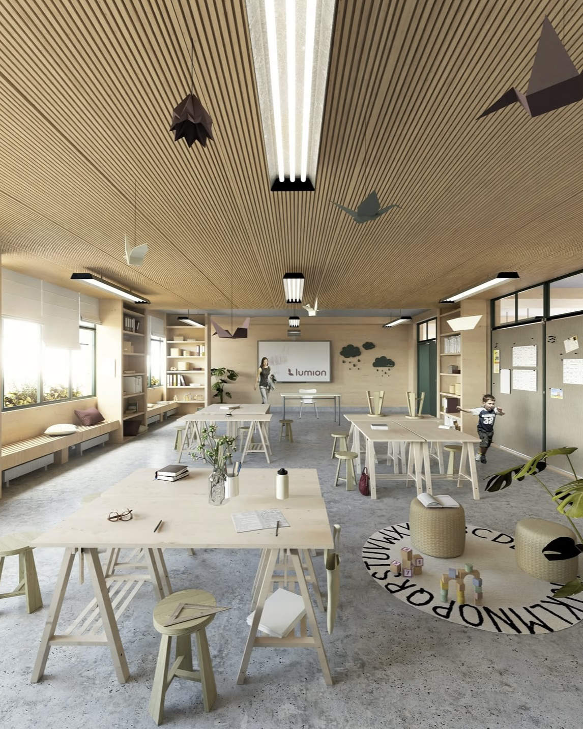 Klassenzimmer, gerendert in Lumion 2025.1 © CYCOT