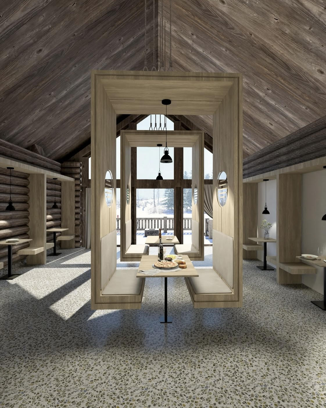 Skihütte Innenraum, gerendert in Lumion 2025.2 © CYCOT