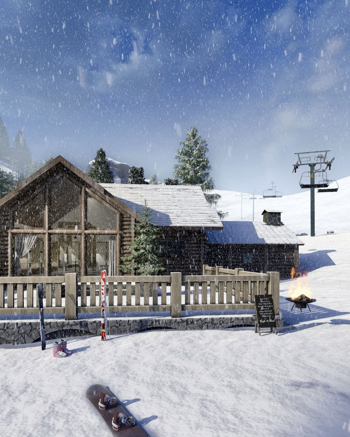 Skihütte, gerendert in Lumion 2025.2 © CYCOT