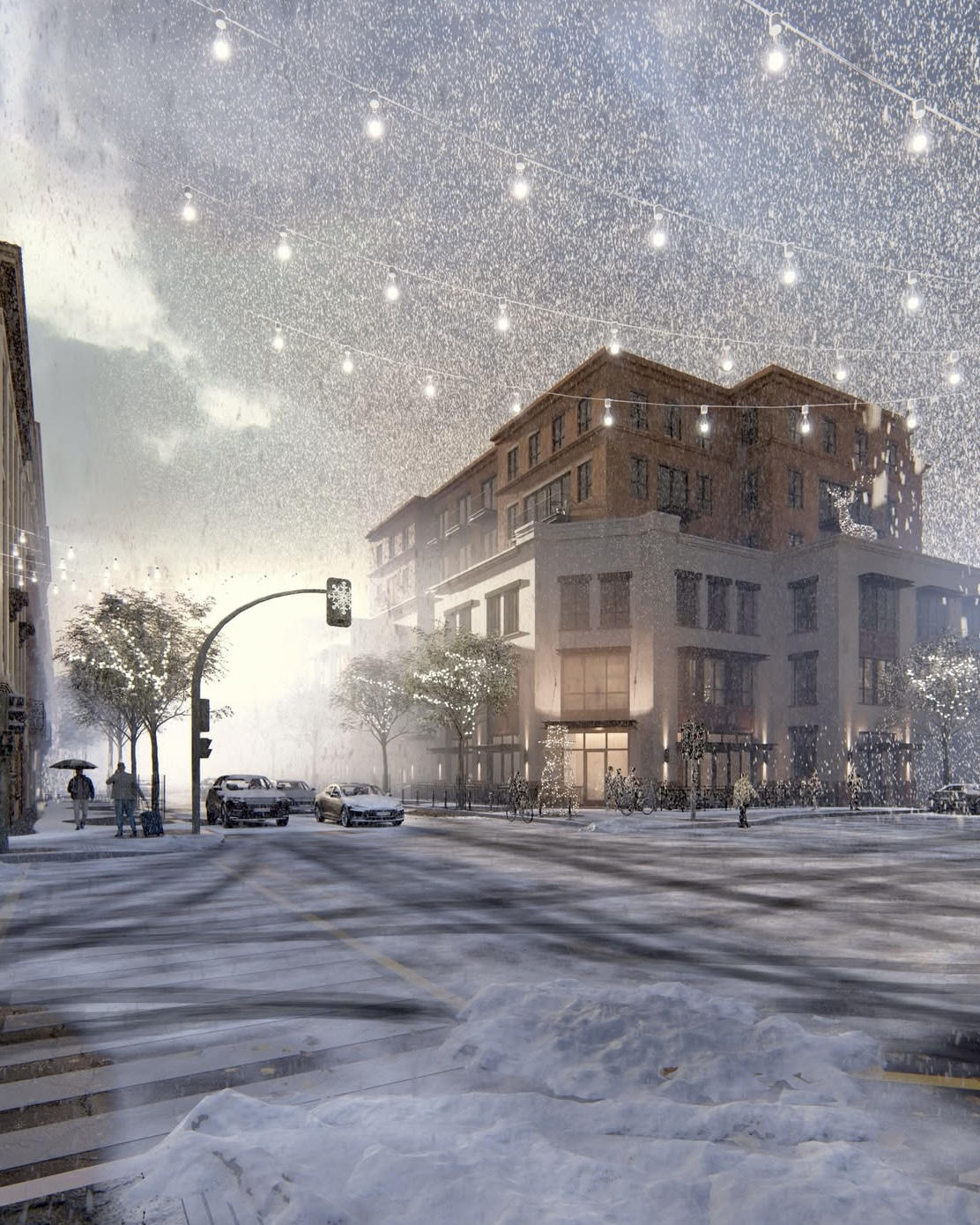 Verschneite Stadt, gerendert in Lumion 2025.2 © CYCOT